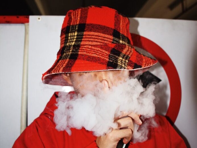 boy wearing red jacket