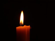 close-up of lighted candle