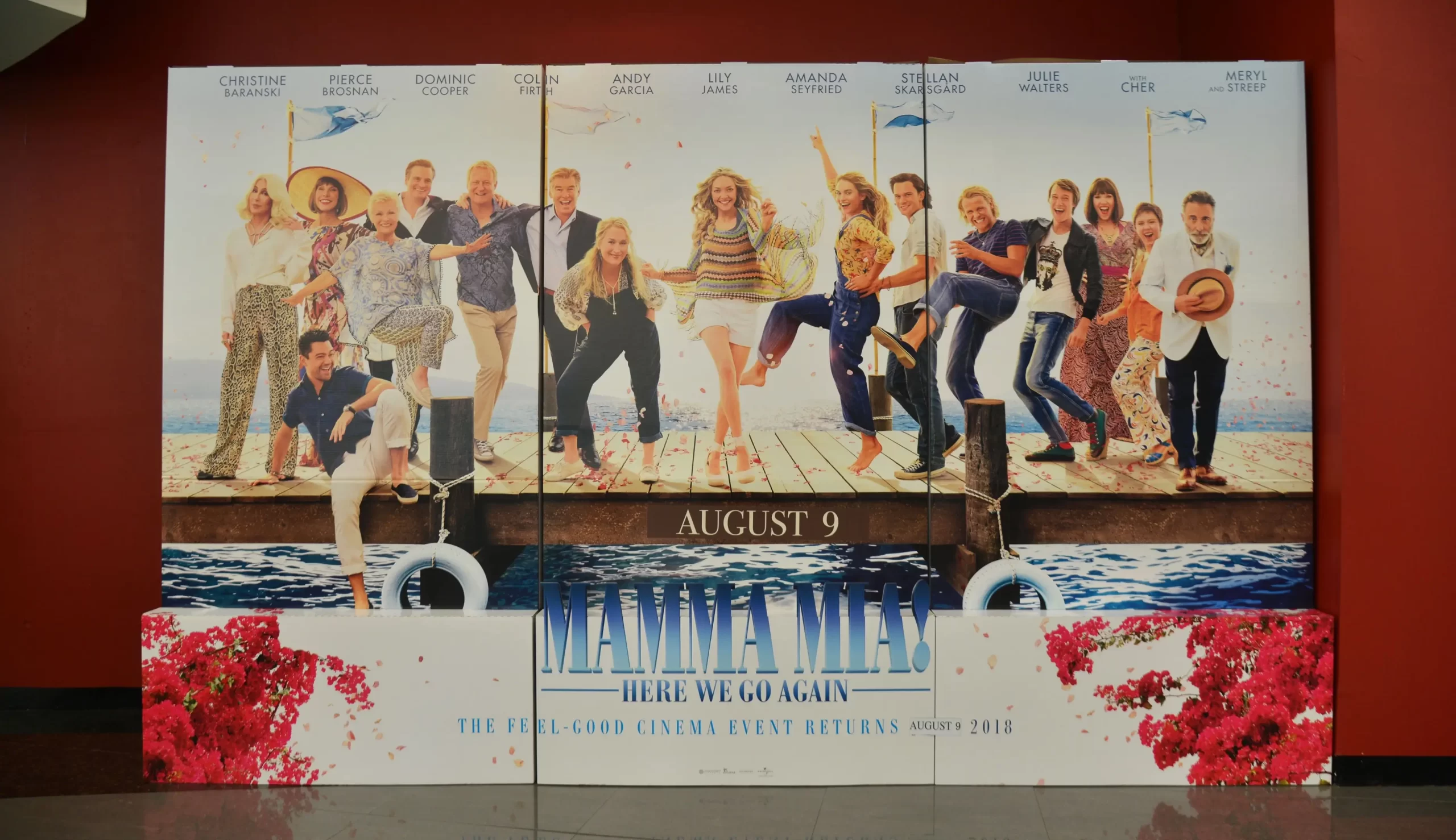 Plakát z premiéry filmu Mamma Mia! 