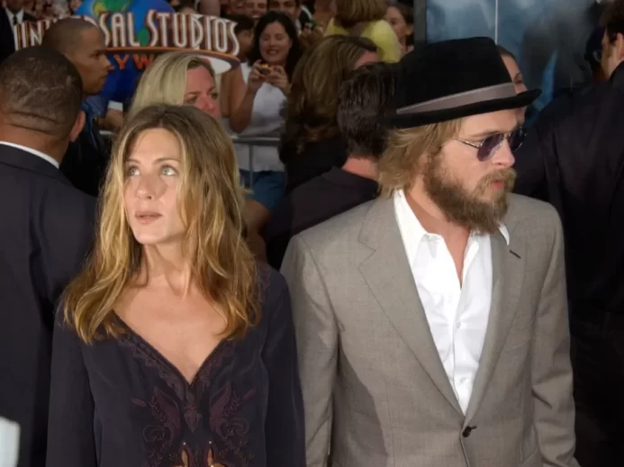 Jennifer Aniston a Brad Pitt v roce 2002
