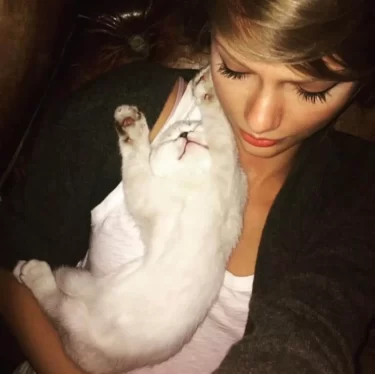 Taylor Swith s jednou ze svých milovaných koček.