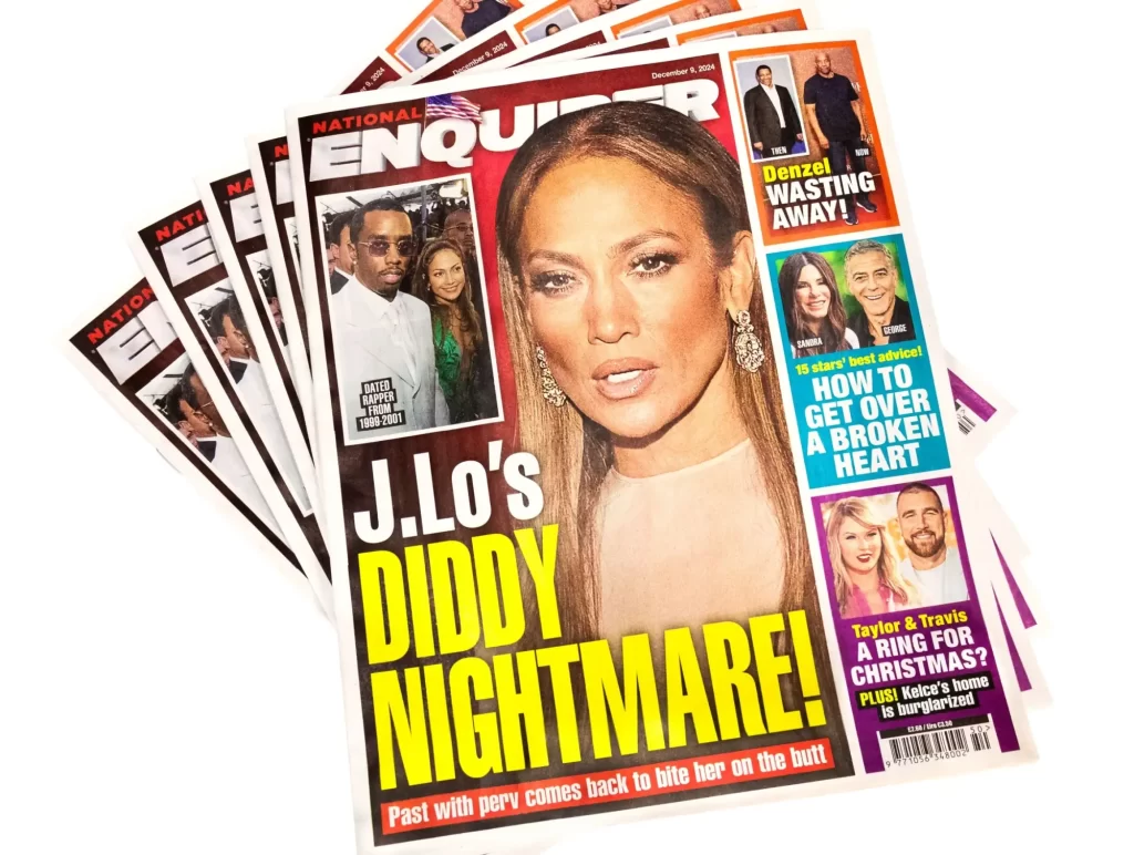 Časopis s Jennifer Lopez na titulní straně