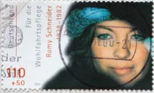 Poštovní známka s portrétem Romy Schneider