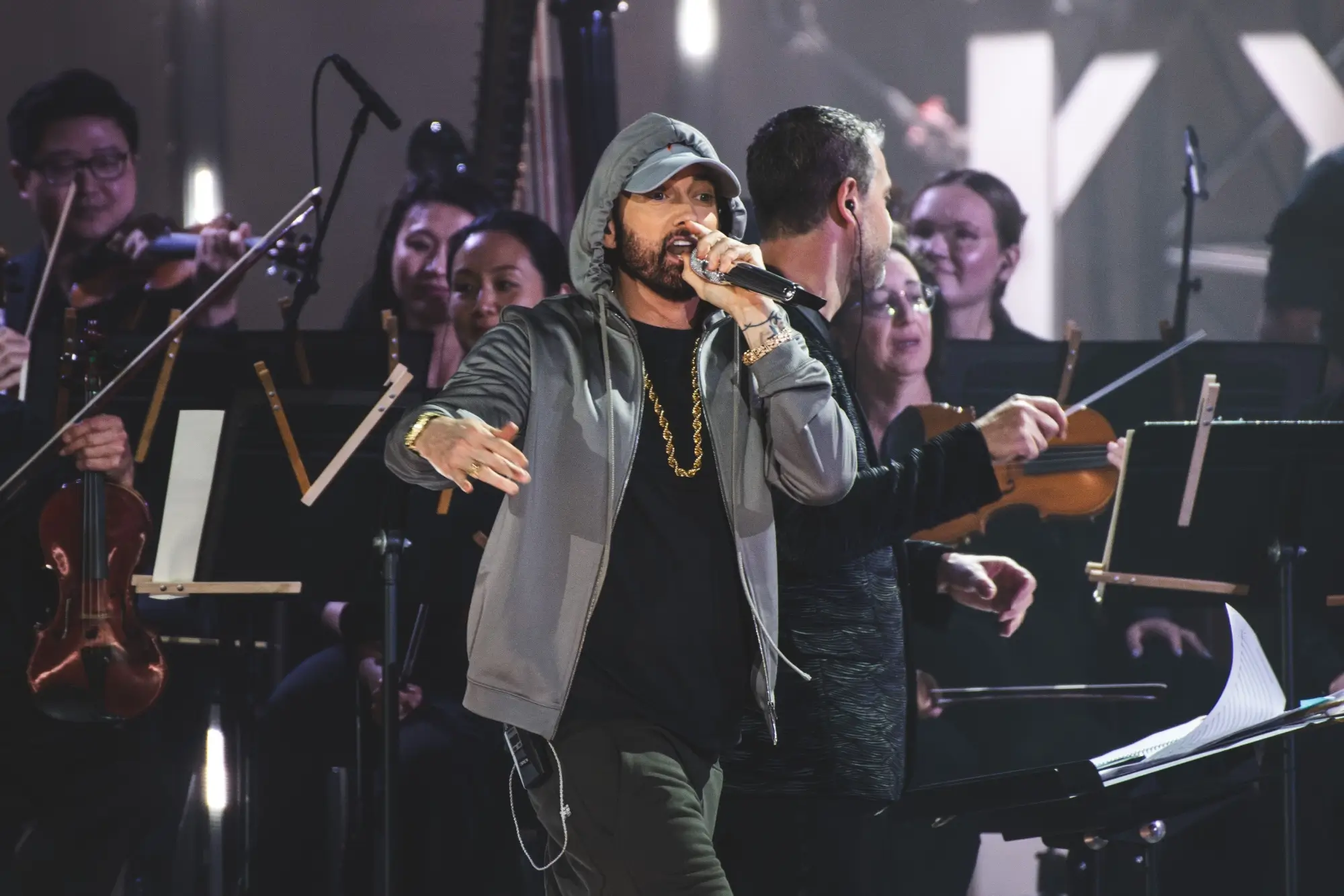 Eminem na pódiu
