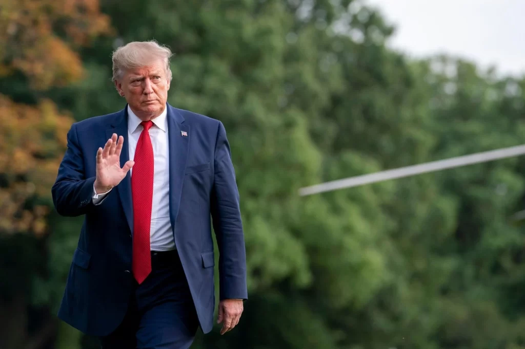 Prezident Donald Trump se vrací z Kentucky. Washington DC - 21. srpna 2019