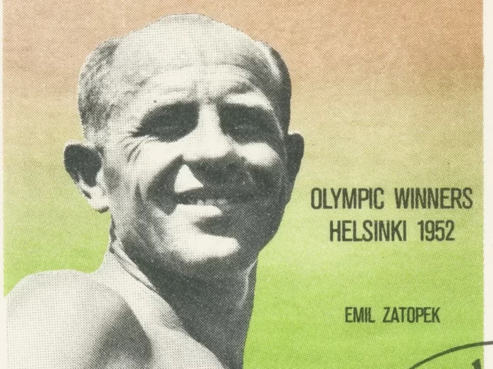 Poštovní známka s Emilem Zátopkem