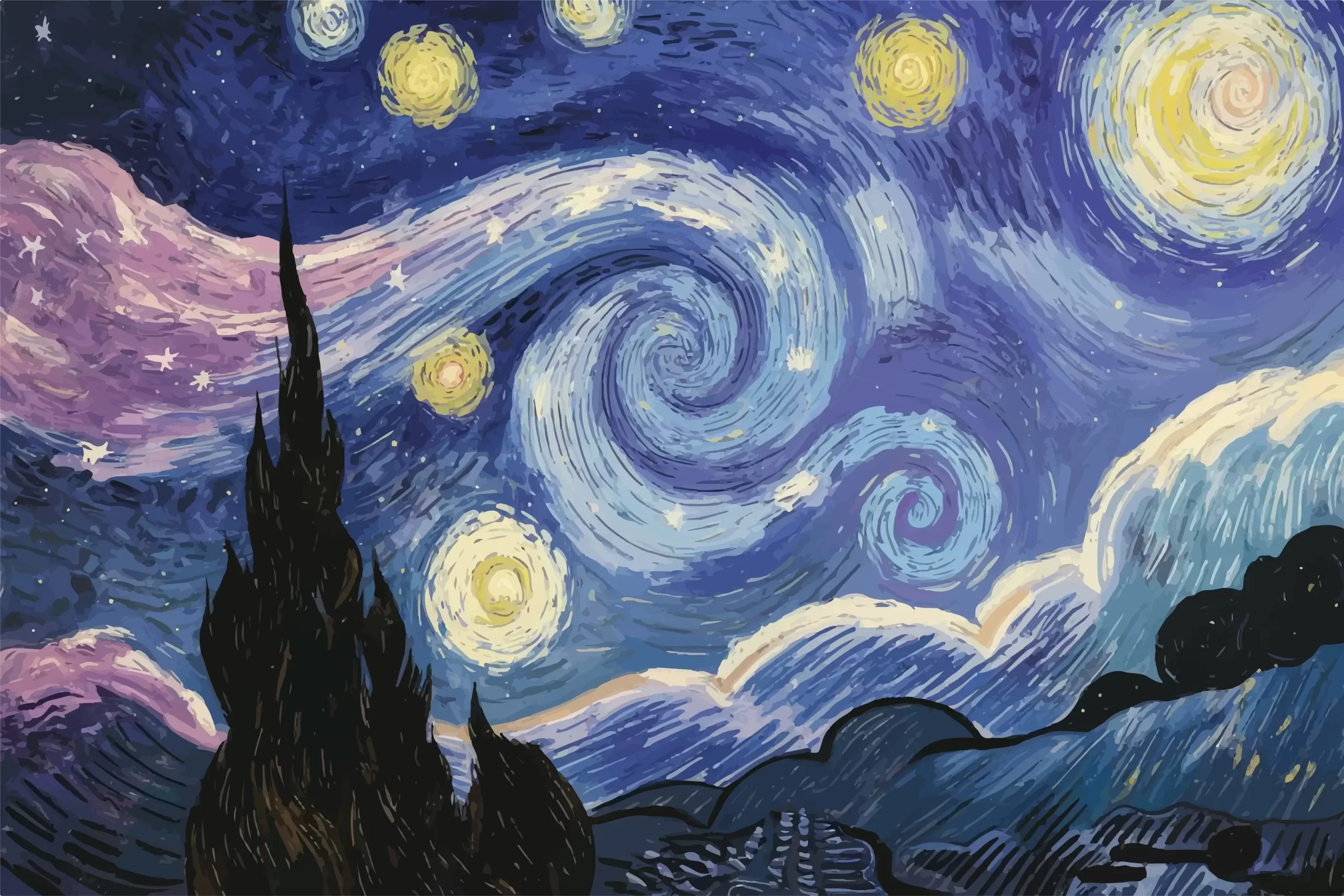 Noční obloha Vincenta van Gogha, malíře, který bývá často padělaný 