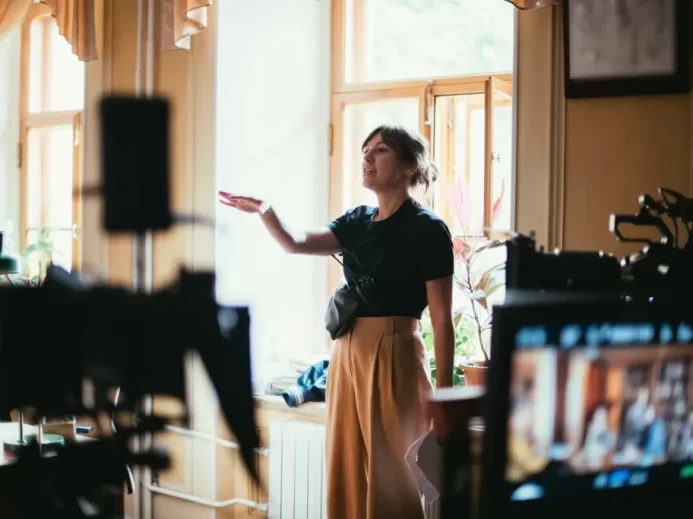Režisérka natáčení filmu
