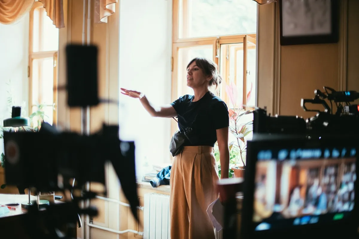 Režisérka natáčení filmu
