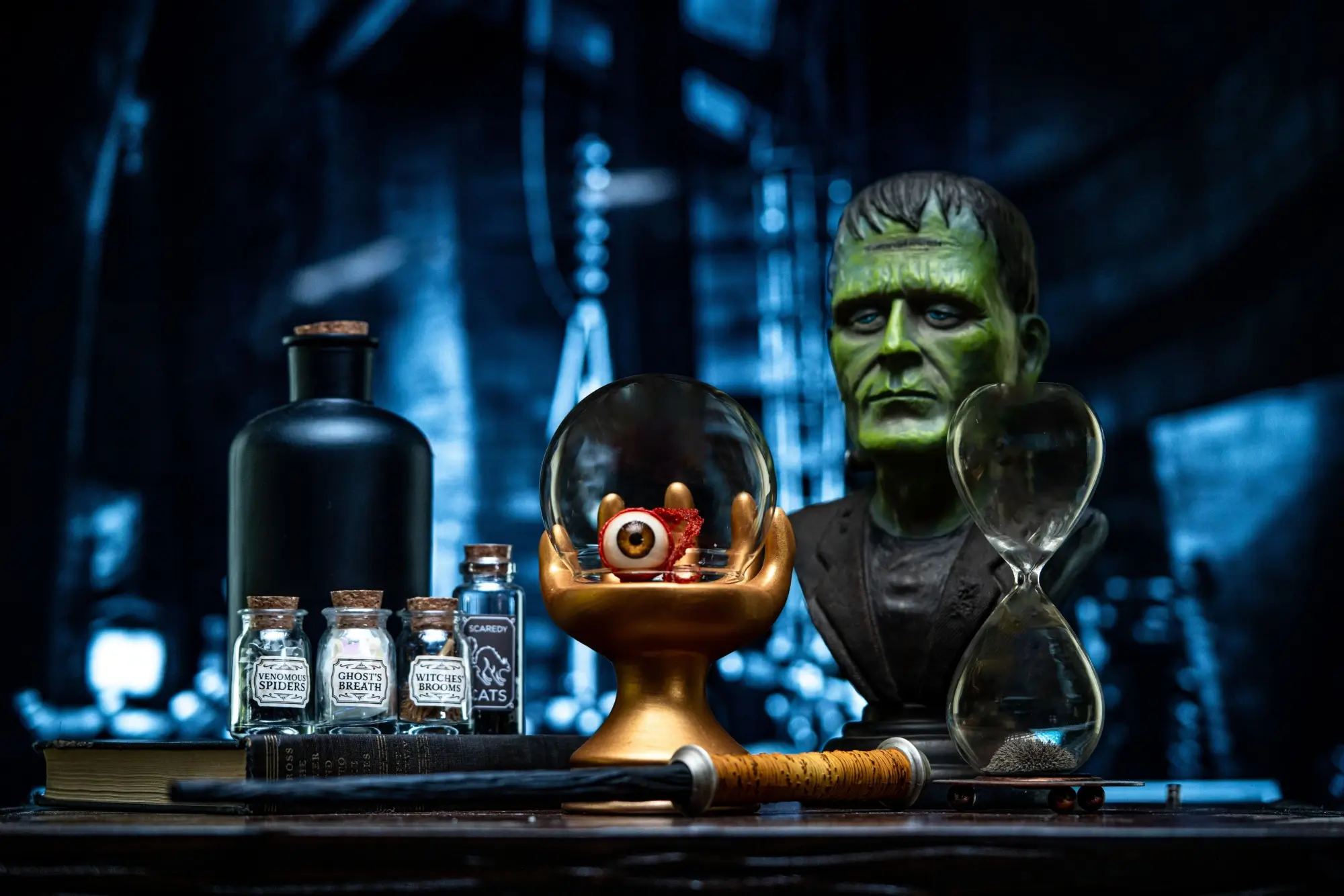 Frankeinstein ve své laboratoři.