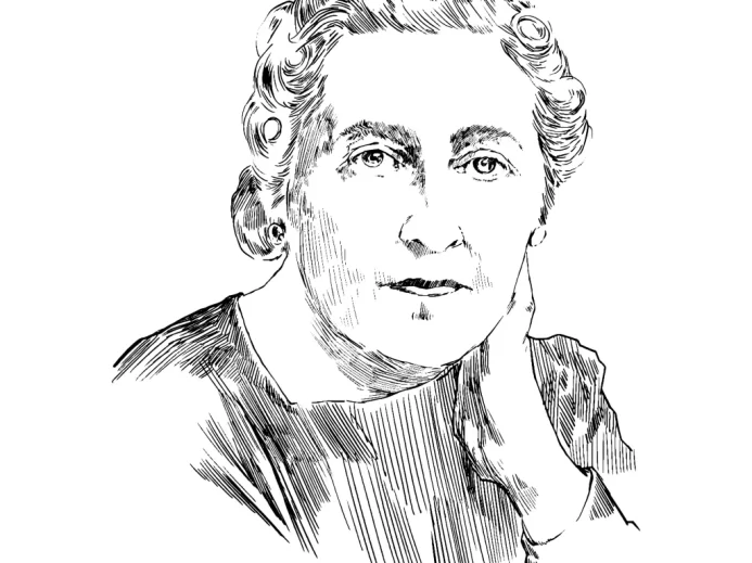 Agatha Christie namalovaná tužkou Agatha Christie namalovaná tužkou
