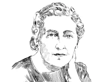 Agatha Christie namalovaná tužkou
