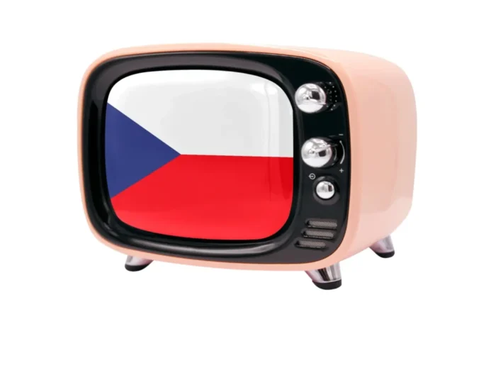 Televize s československou vlajkou