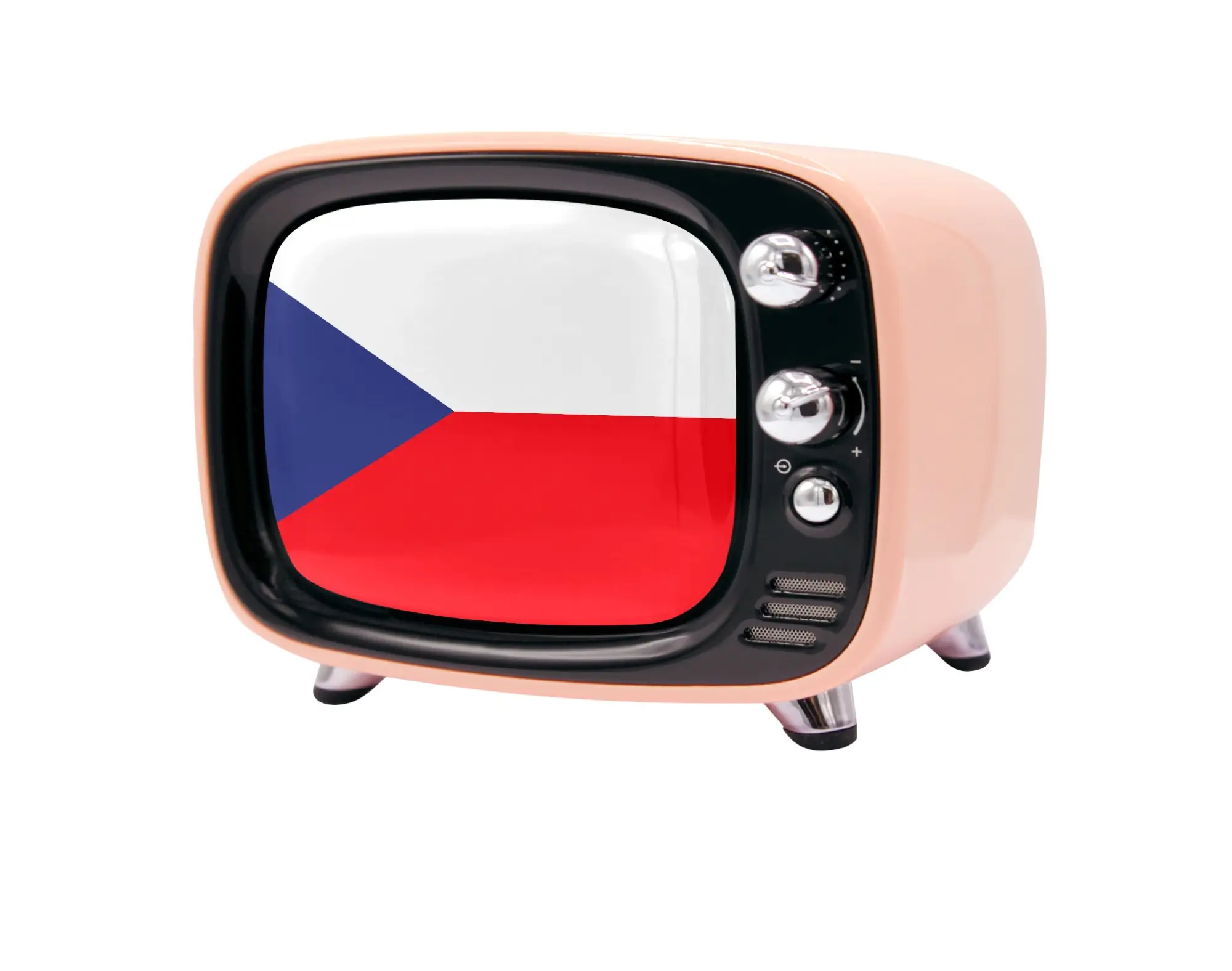 Televize s československou vlajkou