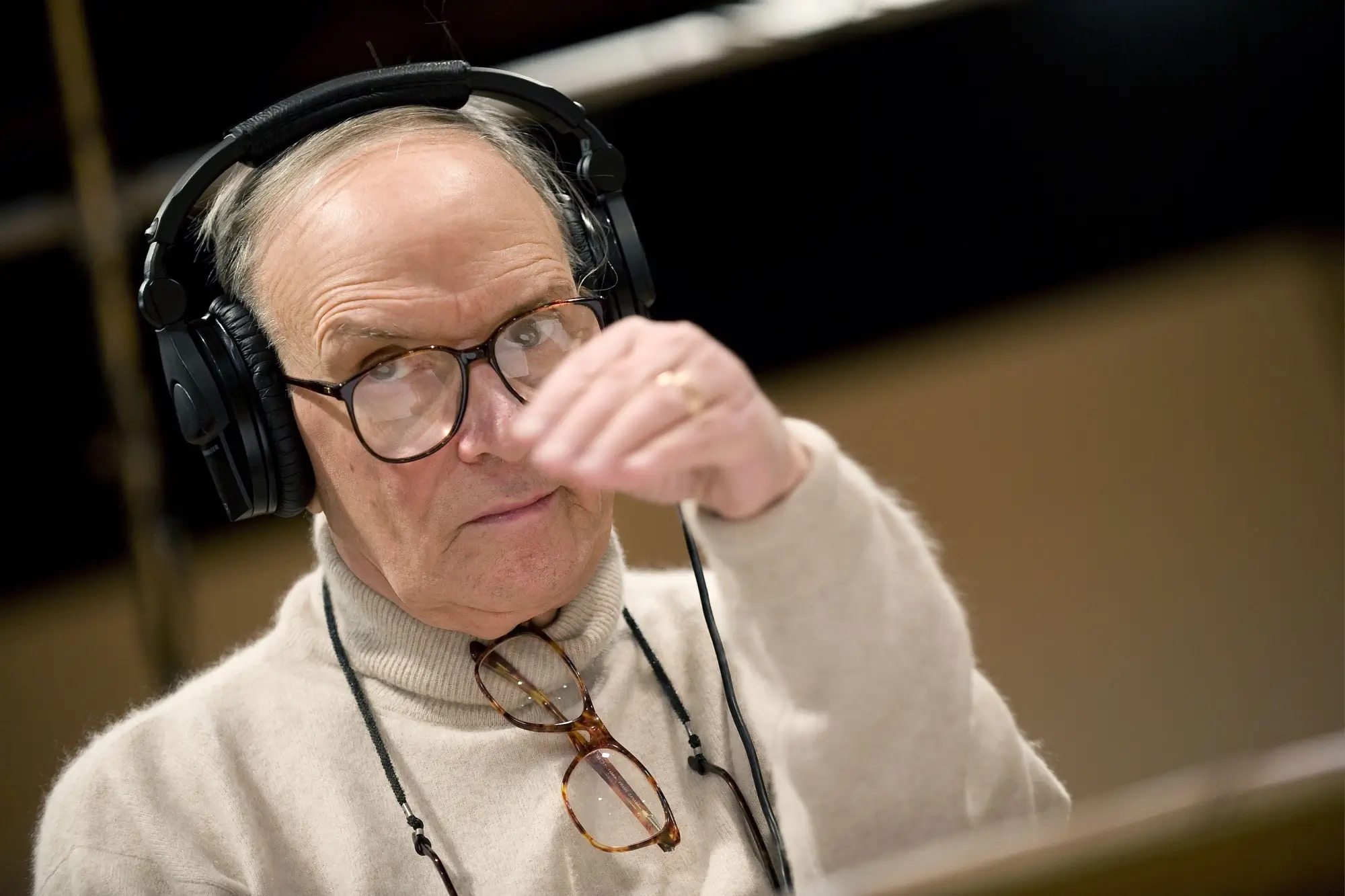 Morricone při práci