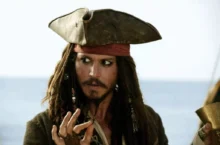 Depp během natáčení Pirátů z Karibiku