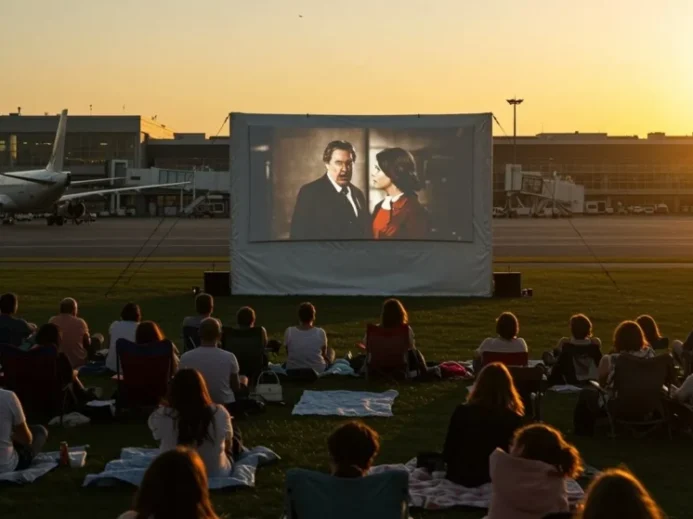 Venkovní kino s publikem