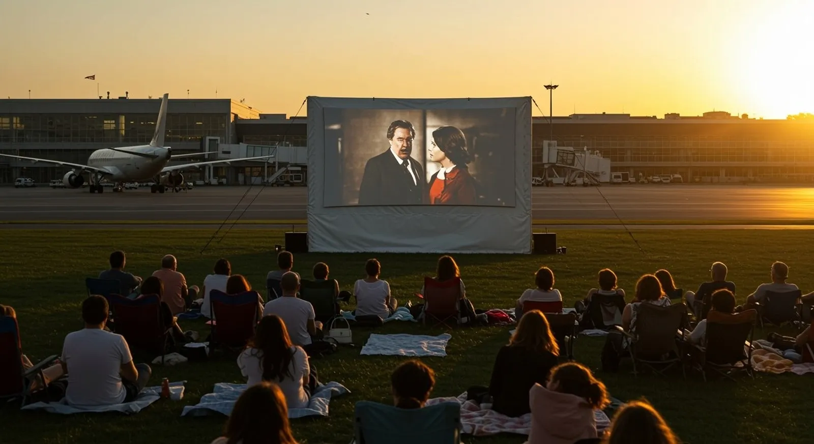 Venkovní kino s publikem