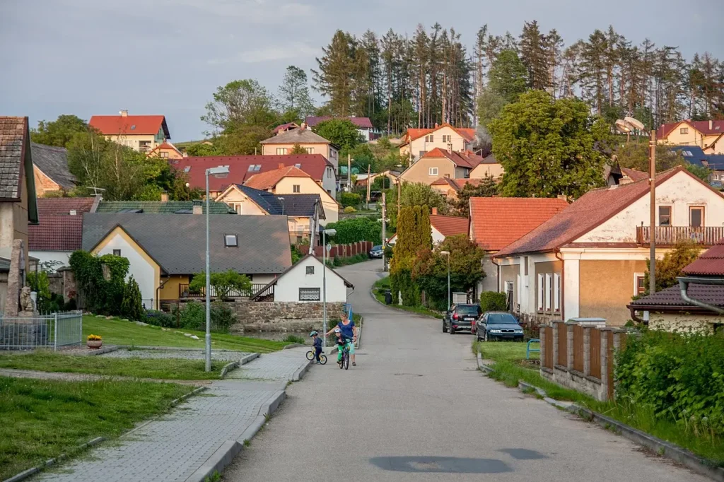 Pohled na obec Struhařov u Benešova