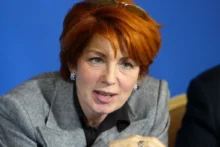 Herečka Véronique Genest během rozhovoru