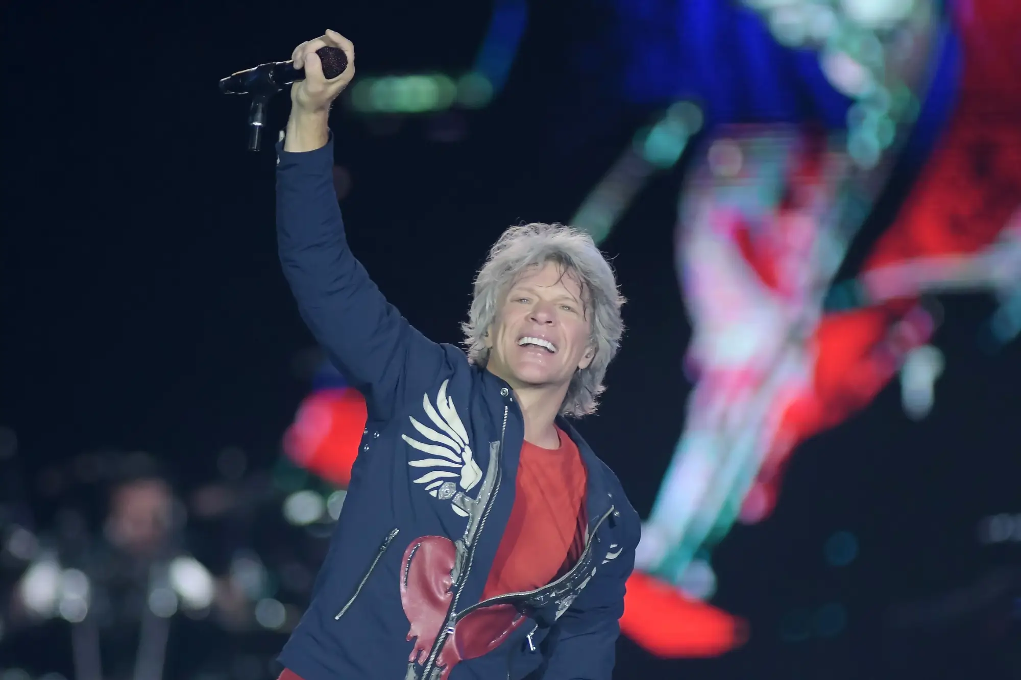 John Bon Jovi na koncertě v Riu. 