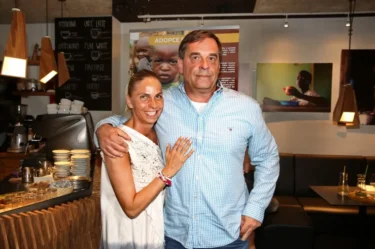 Miroslav Etzler s partnerkou Helenou Bartalošovou.