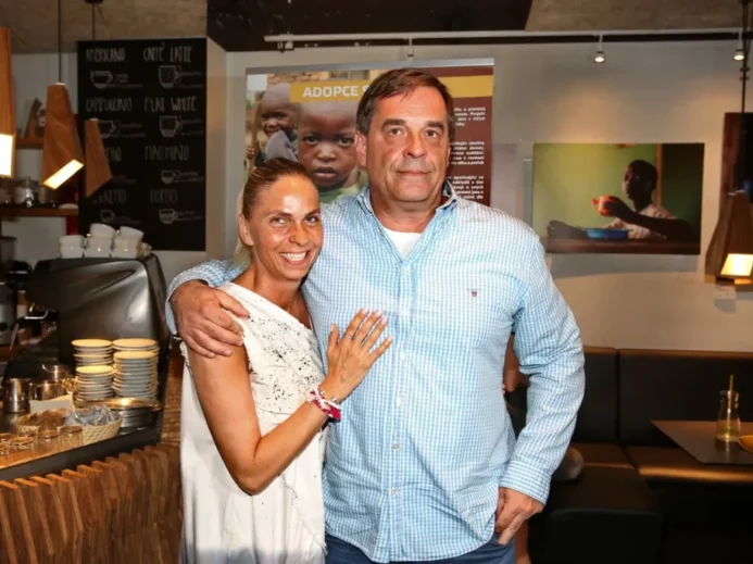 Miroslav Etzler s partnerkou Helenou Bartalošovou.