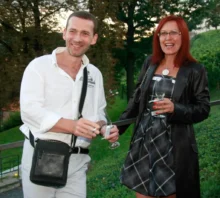 Kateřina Cajthamlová se svým kolegou Petrem Havlíčkem v roce 2011.