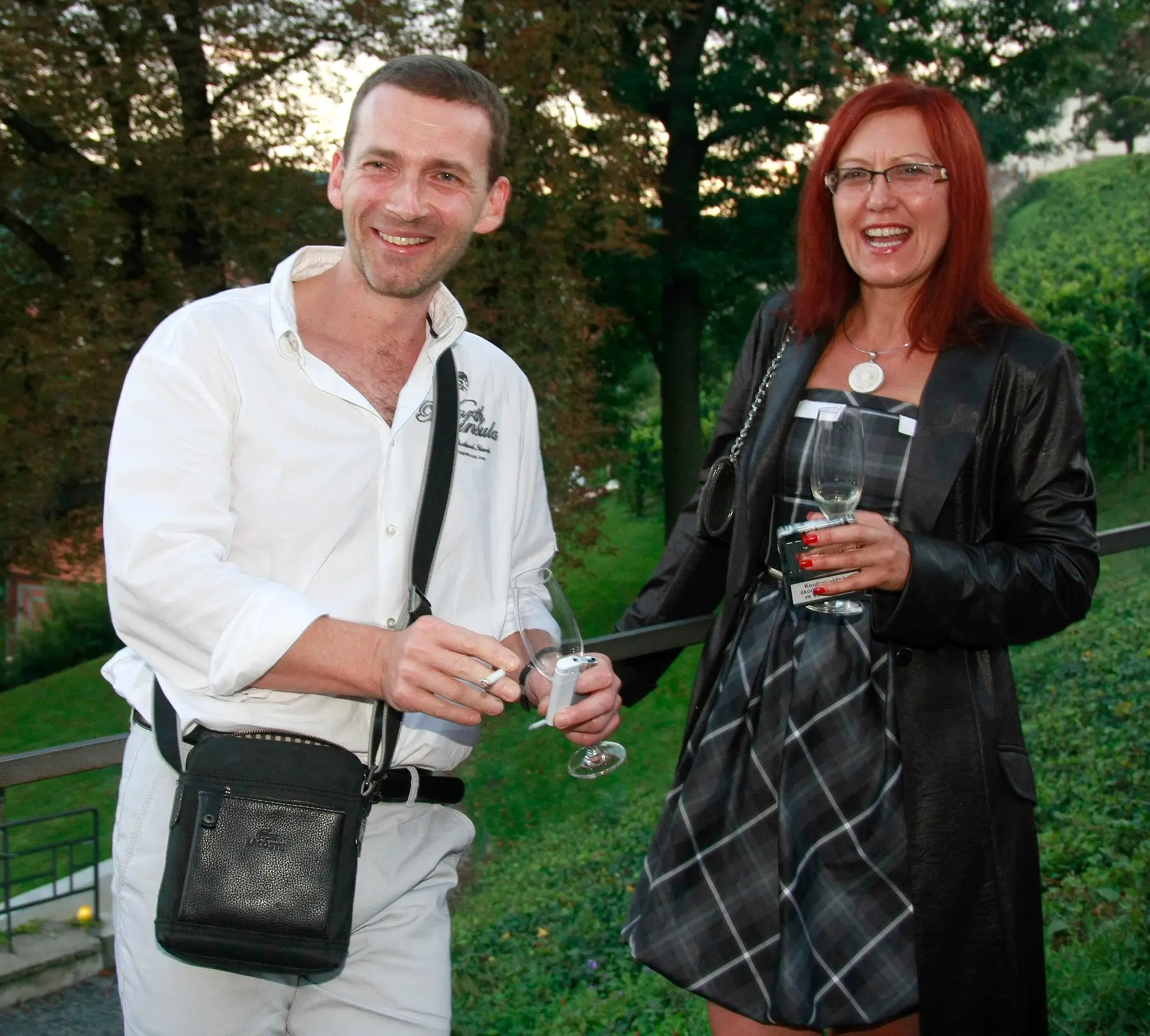 Kateřina Cajthamlová se svým kolegou Petrem Havlíčkem v roce 2011.