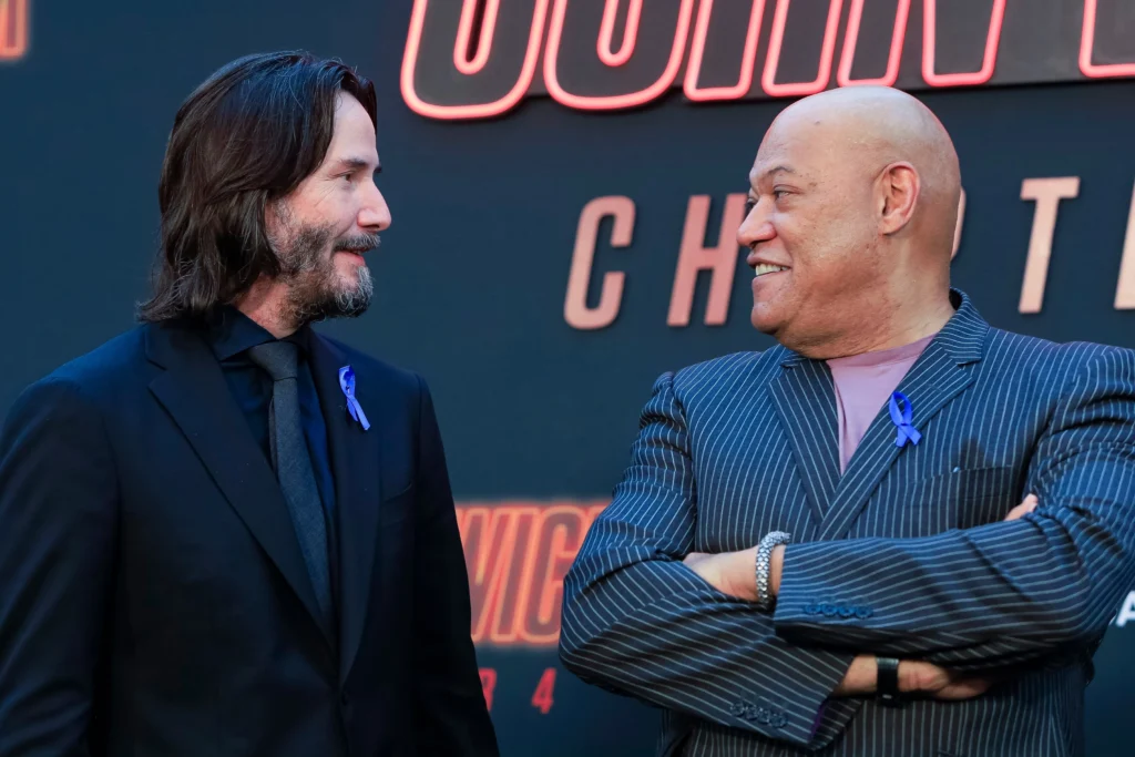 shutterstock_2280446959 - VIPshow Keanu Reeves a Laurence Fishburne na slavnostní premiéře filmu John Wick: Kapitola 4 v Los Angeles