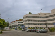 Budova české komerční televize v jedné z pražských čtvrtí