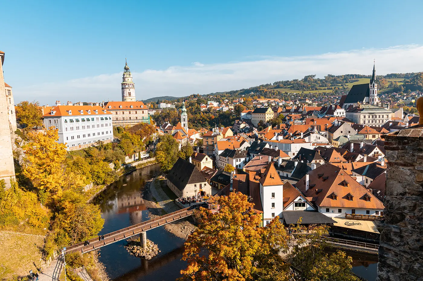 shutterstock_2293492063 - VIPshow Pohled na jihočeské město s hradem a zámkem během slunečného dne
