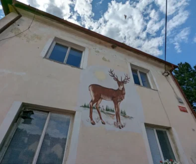 Fasáda domu s jelenem